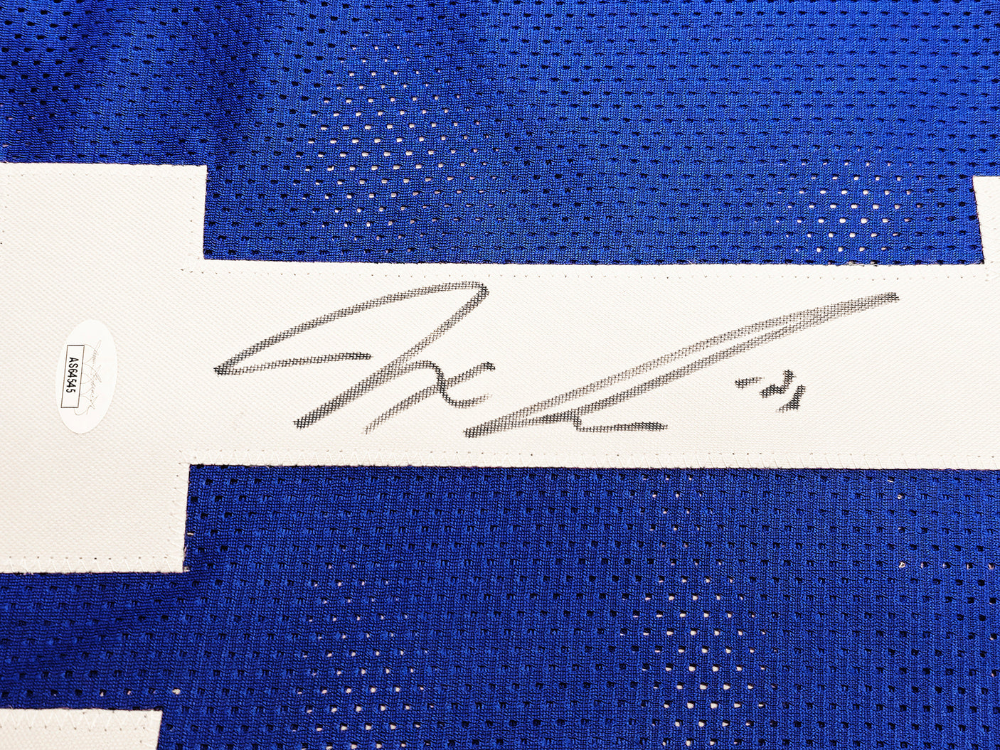 Seattle Seahawks Jaxon Smith-Njigba Autographed Blue Jersey Throwback JSA Stock #238791