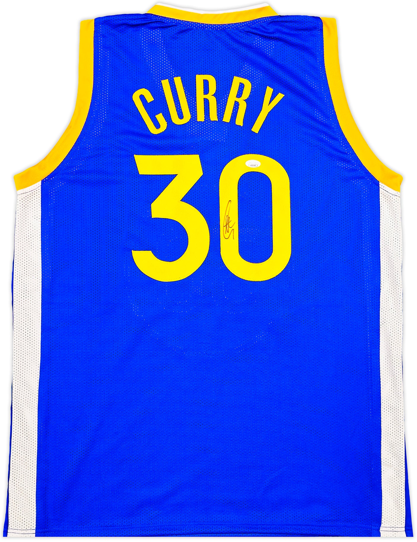 Golden State Warriors Stephen Curry Autographed Blue Jersey JSA Stock #238792