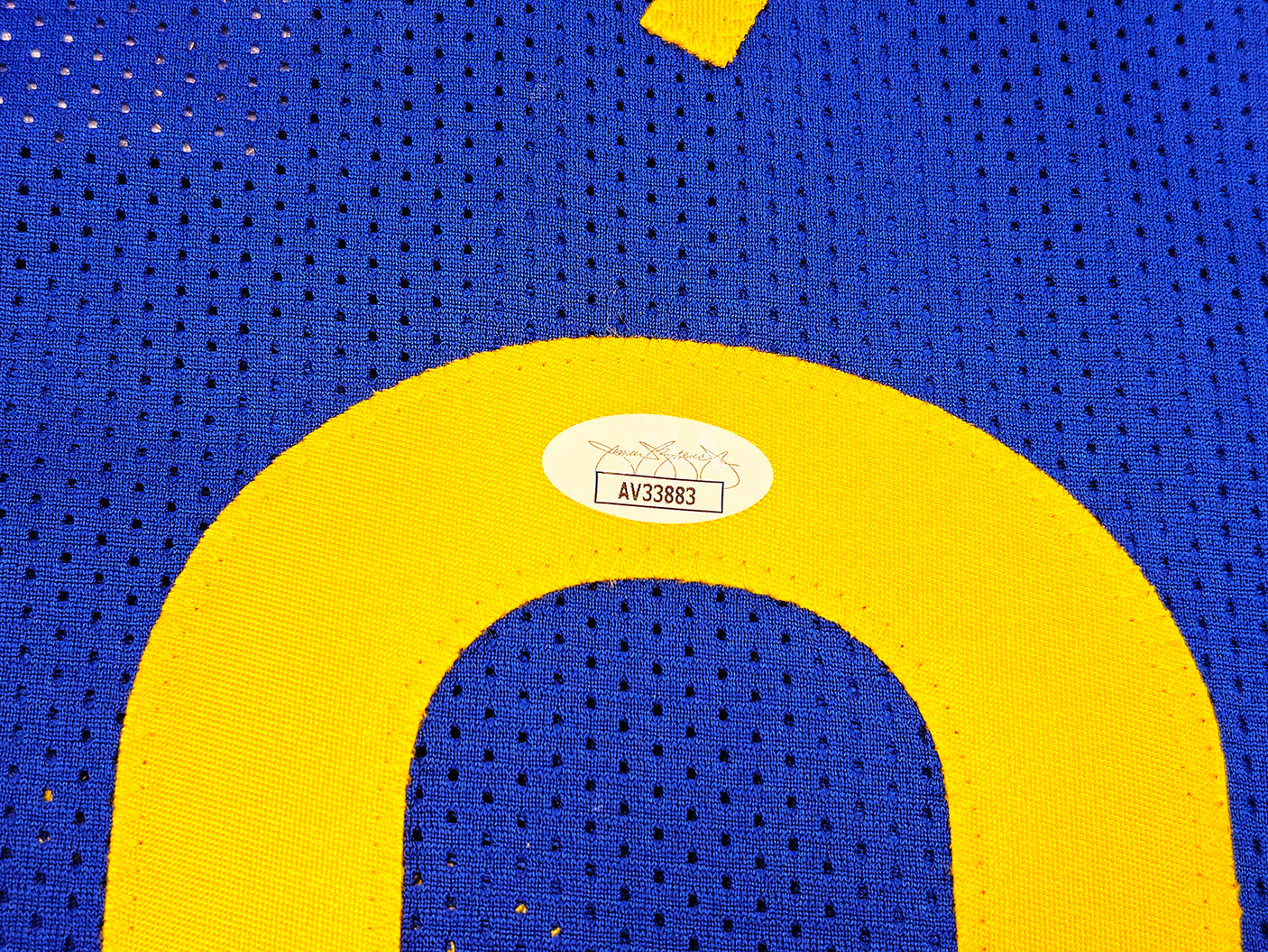 Golden State Warriors Stephen Curry Autographed Blue Jersey JSA Stock #238792