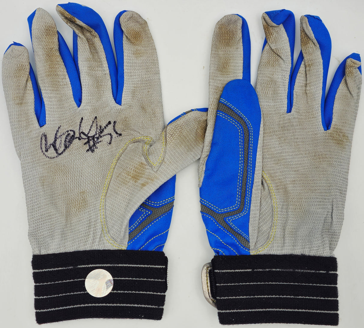 Ichiro Suzuki Autographed Pair of Blue & Grey Mizuno Game Used Batting Gloves Seattle Mariners "#51" IS Holo SKU #238821