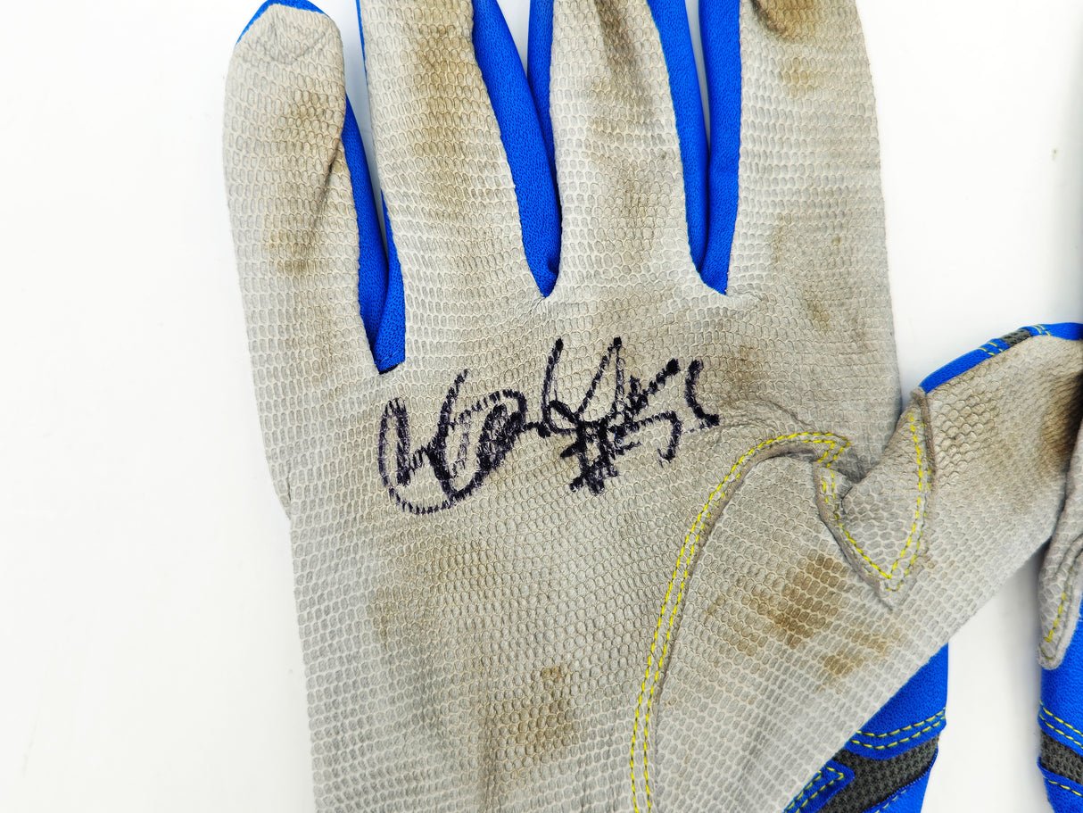 Ichiro Suzuki Autographed Pair of Blue & Grey Mizuno Game Used Batting Gloves Seattle Mariners "#51" IS Holo SKU #238821