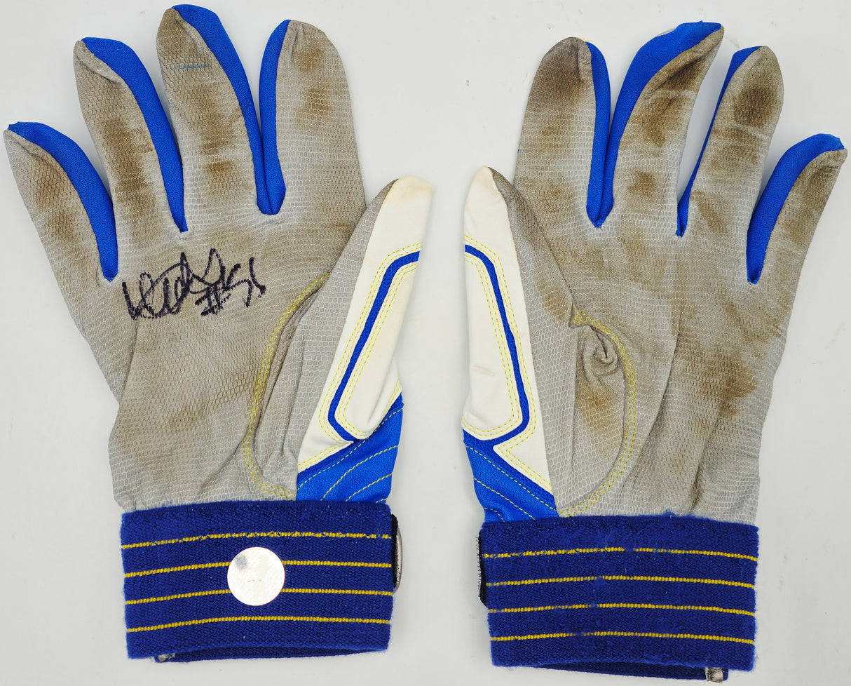 Ichiro Suzuki Autographed Pair of Blue & Grey Mizuno Game Used Batting Gloves Seattle Mariners "#51" IS Holo SKU #238822