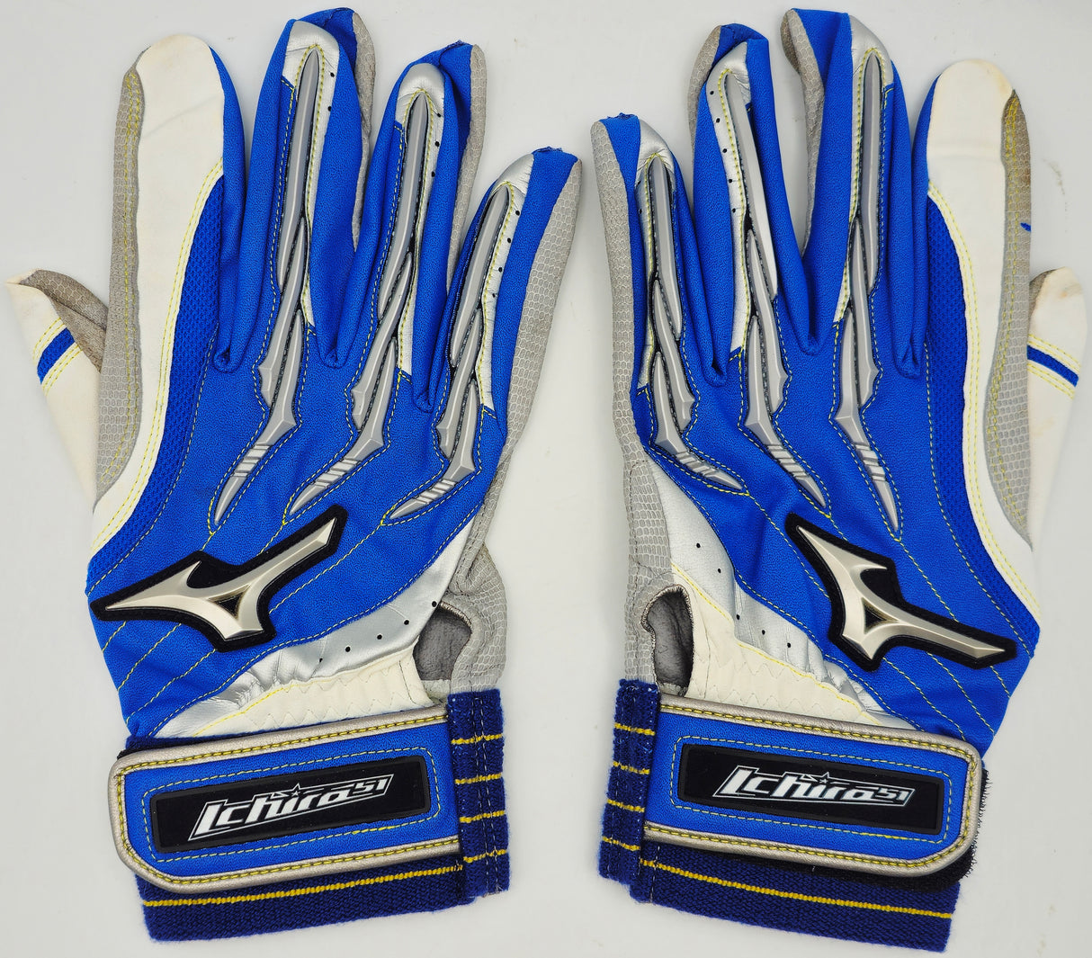 Ichiro Suzuki Autographed Pair of Blue & Grey Mizuno Game Used Batting Gloves Seattle Mariners "#51" IS Holo SKU #238822
