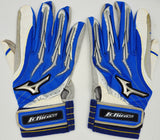 Ichiro Suzuki Autographed Pair of Blue & Grey Mizuno Game Used Batting Gloves Seattle Mariners "#51" IS Holo SKU #238822