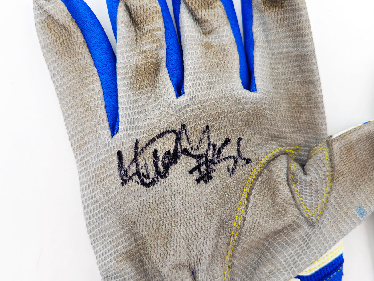 Ichiro Suzuki Autographed Pair of Blue & Grey Mizuno Game Used Batting Gloves Seattle Mariners "#51" IS Holo SKU #238823
