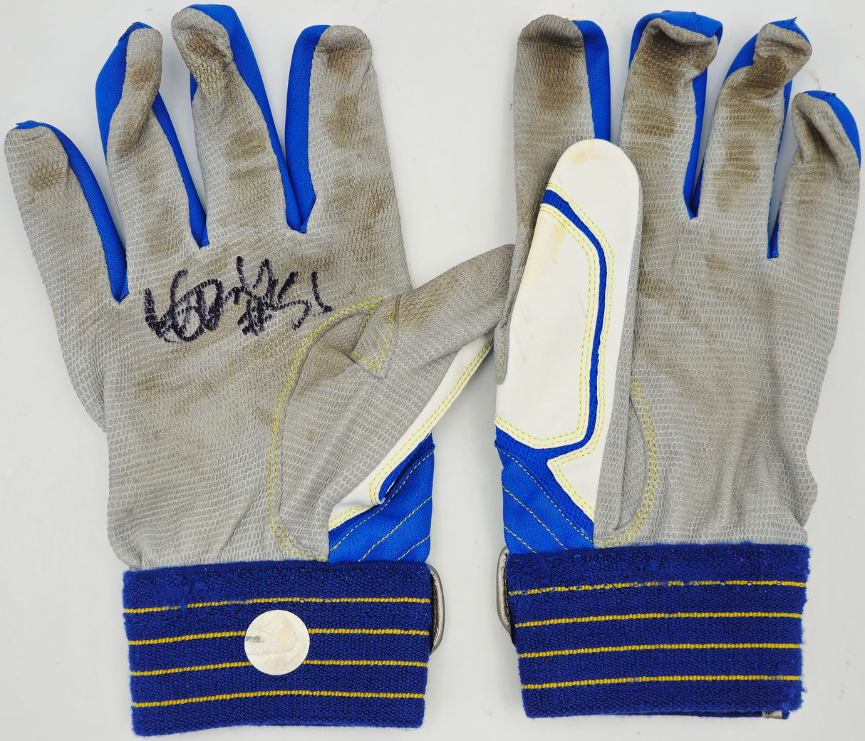 Ichiro Suzuki Autographed Pair of Blue & Grey Mizuno Game Used Batting Gloves Seattle Mariners "#51" IS Holo SKU #238824