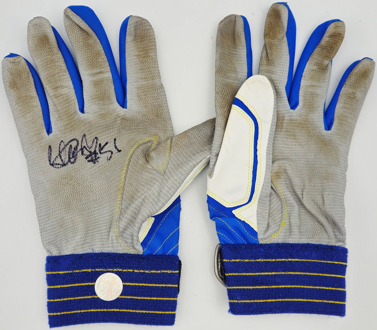 Ichiro Suzuki Autographed Pair of Blue & Grey Mizuno Game Used Batting Gloves Seattle Mariners "#51" IS Holo SKU #238825