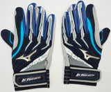 Ichiro Suzuki Autographed Pair of Grey, Blue & Teal Mizuno Game Used Batting Gloves Seattle Mariners "#51" IS Holo SKU #238829