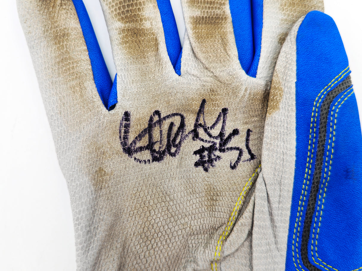 Ichiro Suzuki Autographed Pair of Blue & Grey Mizuno Game Used Batting Gloves Seattle Mariners "#51" IS Holo SKU #238830