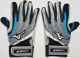 Ichiro Suzuki Autographed Pair of Grey & Teal Mizuno Game Used Batting Gloves Seattle Mariners "#51" IS Holo SKU #238833