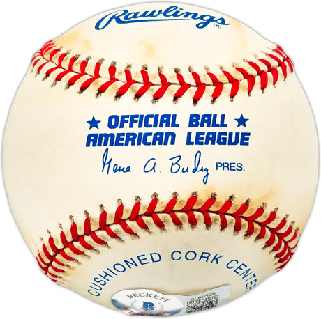 Cal Ripken Jr. Autographed Official AL Baseball Baltimore Orioles Beckett BAS QR #BL93526
