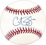 Curt Schilling Autographed Official 2001 World Series Logo Baseball Arizona Diamondbacks Beckett BAS QR #BL93529