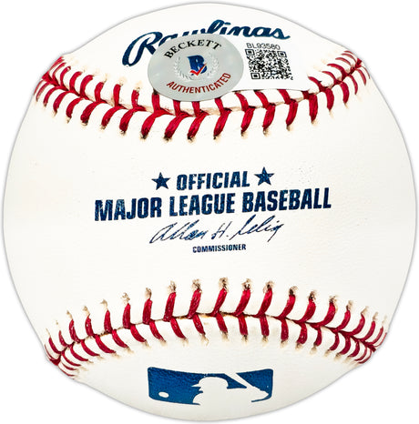 Kosuke Fukudome Autographed Official MLB Baseball Chicago Cubs Beckett BAS QR #BL93580