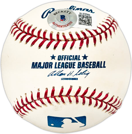 Scipio Spinks Autographed Official MLB Baseball St. Louis Cardinals Beckett BAS QR #BL93588