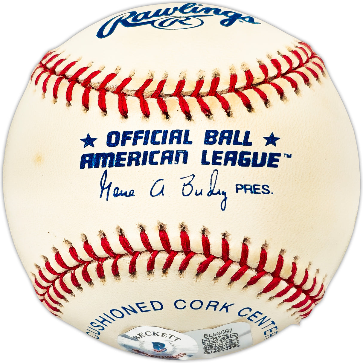 Al Kozar Autographed Official AL Baseball White Sox, Senators Beckett BAS QR #BL93597