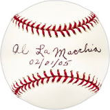 Al LaMacchia Autographed Official MLB Baseball Browns, Senators "38384" Beckett BAS QR #BL93602