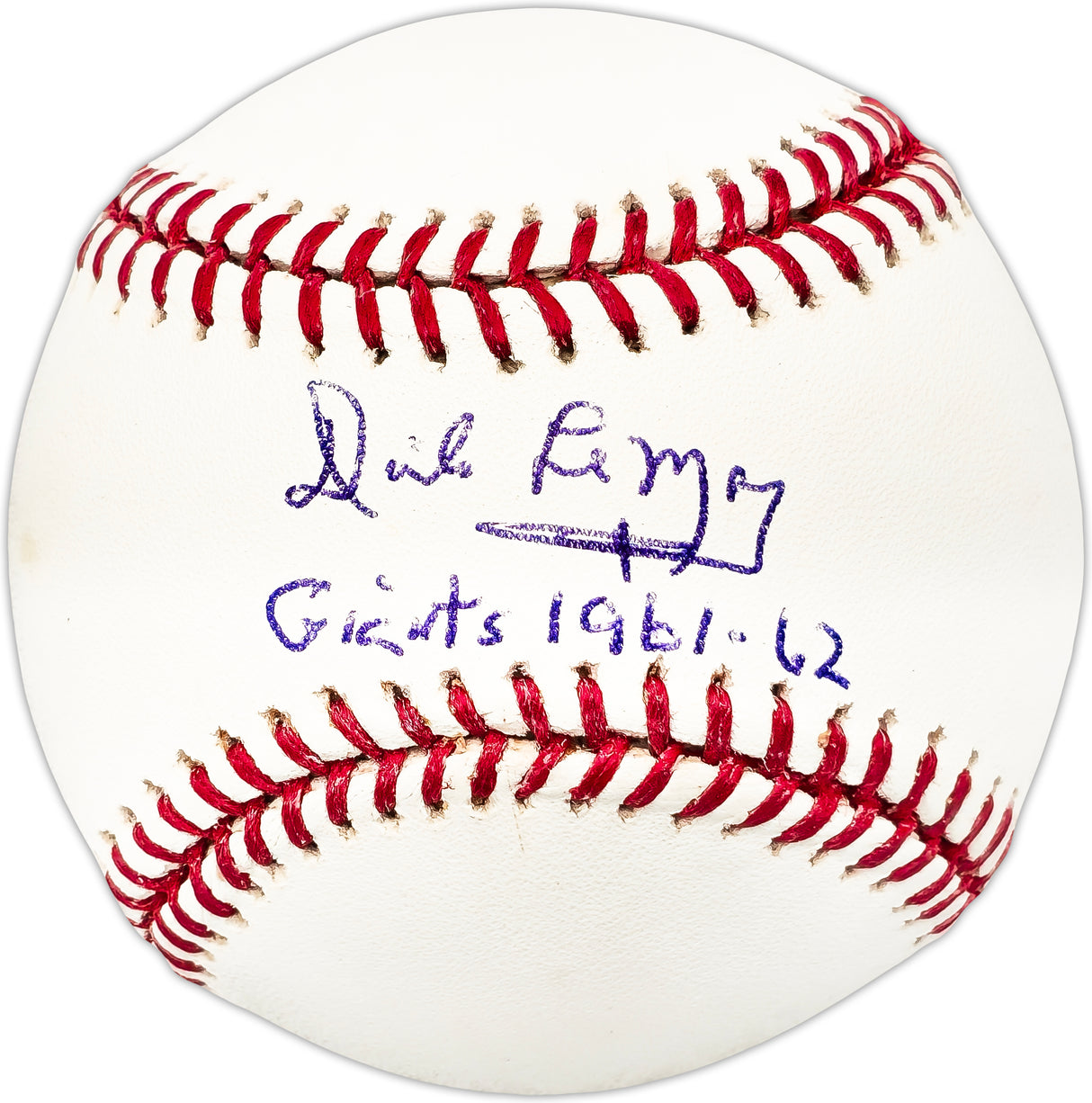 Dick LeMay Autographed Official MLB Baseball San Francisco Giants "Giants 1961-62" Beckett BAS QR #BL93619