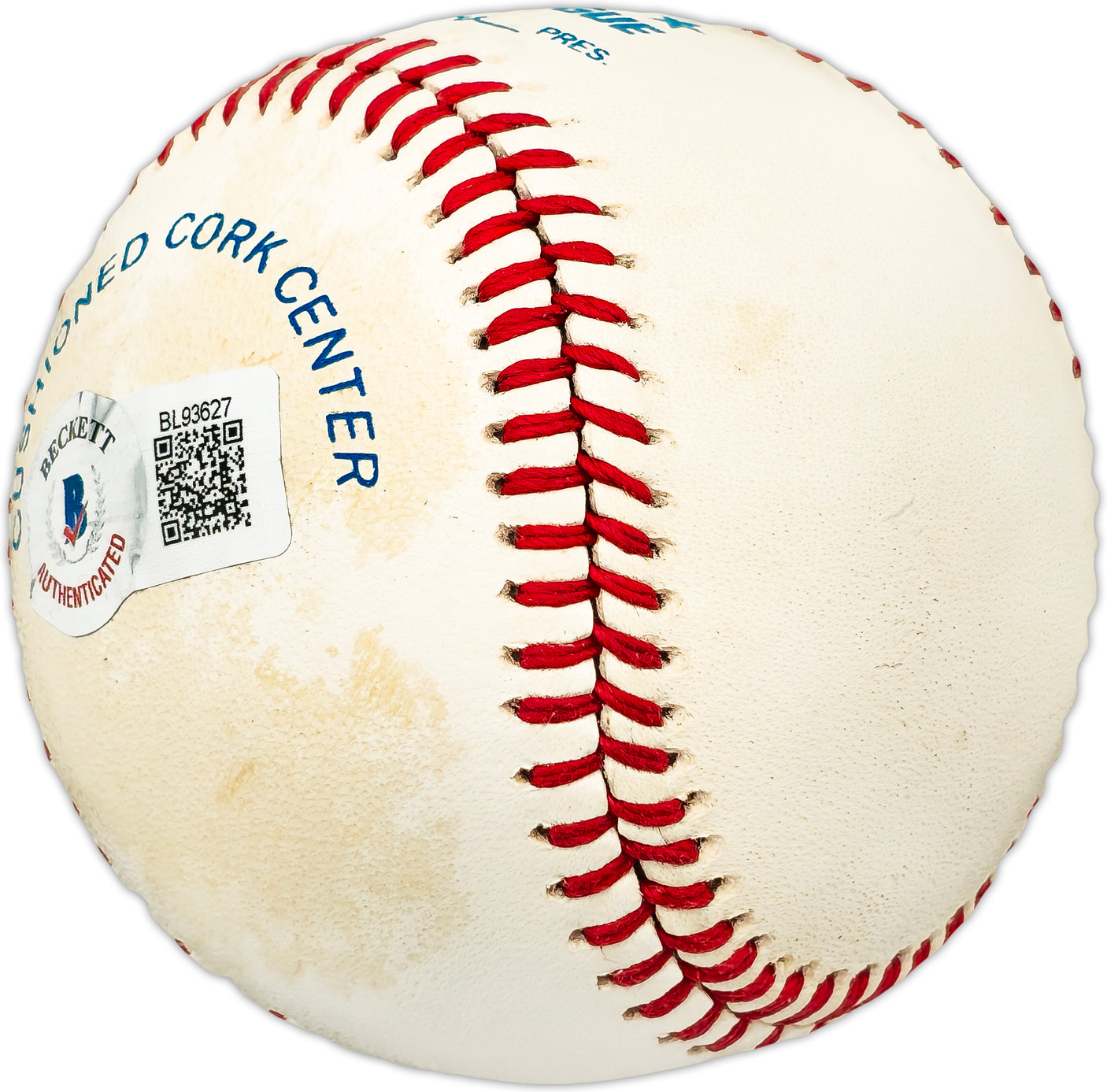 Oscar Azocar Autographed Official AL Baseball New York Yankees, San Diego Padres Beckett BAS QR #BL93627