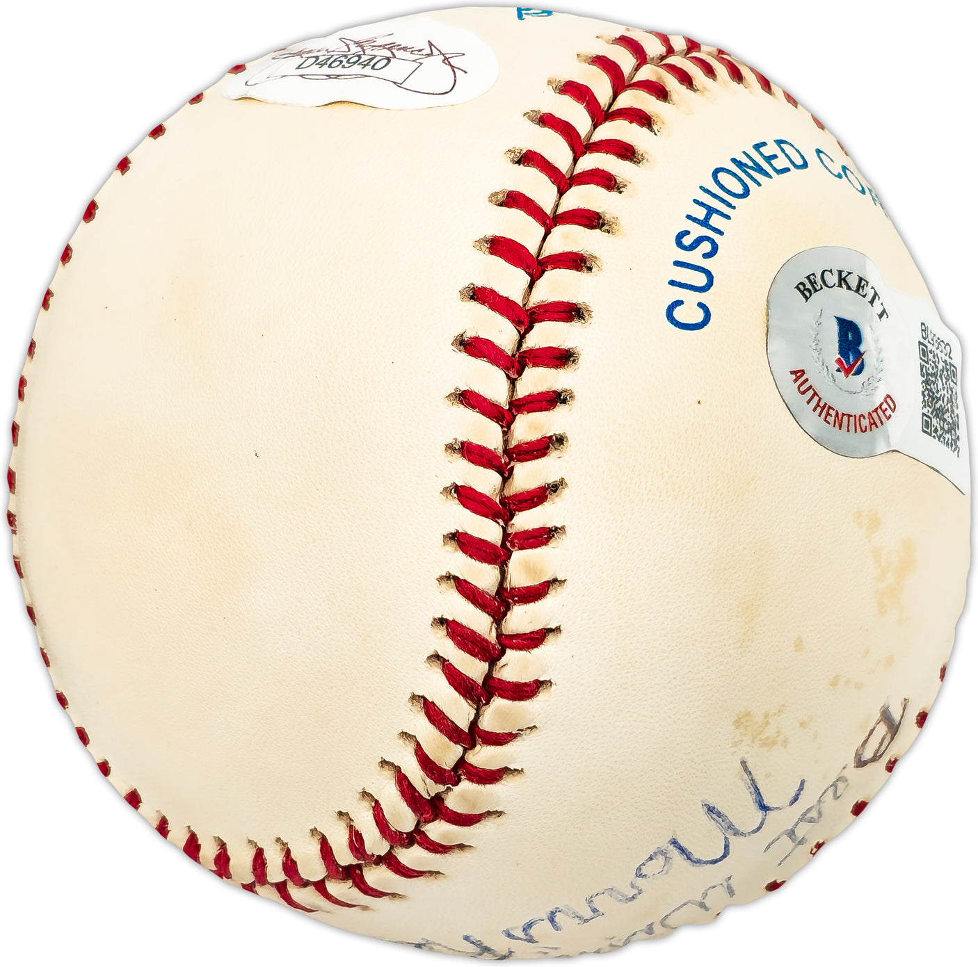 Morris Red Badgro Autographed Official AL Baseball St. Louis Browns "Best Wishes to Kasey" Beckett BAS QR #BL93632
