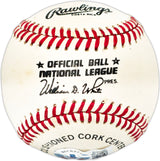 Eddie Taubensee Autographed Official NL Baseball Cincinnati Reds, Cleveland Indians Beckett BAS QR #BL93640