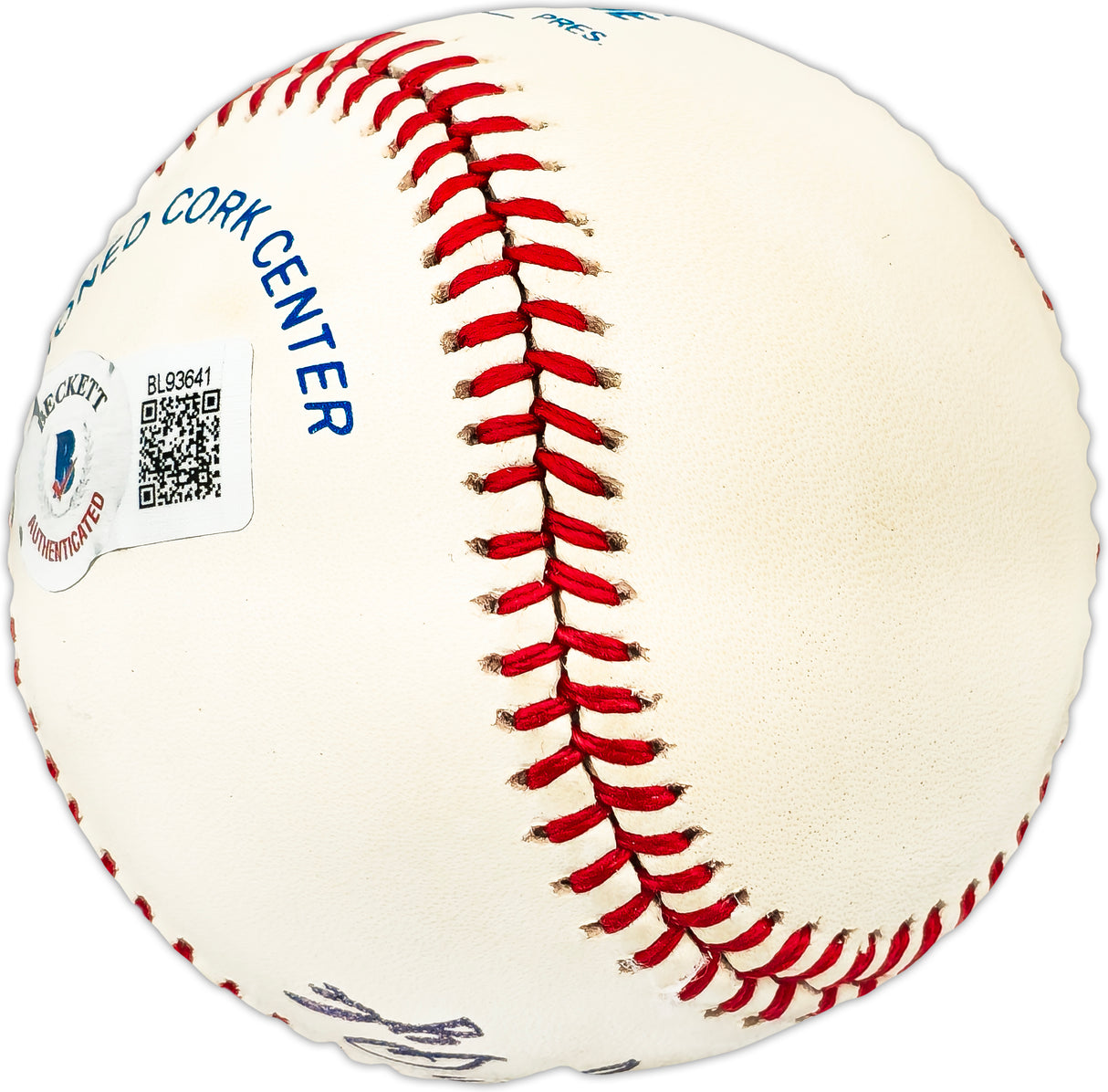 Ewald Lefty Pyle Autographed Official AL Baseball Browns, Braves Beckett BAS QR #BL93641