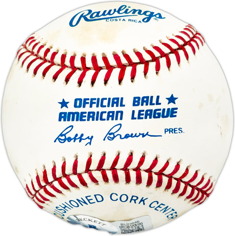 Bob Grich Autographed Official AL Baseball California Angels "Angels 77-86" Beckett BAS QR #BL93646