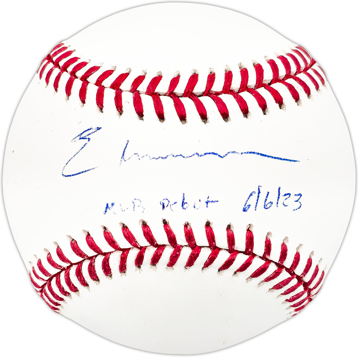 Elly De La Cruz Autographed Official MLB Baseball Cincinnati Reds "MLB Debut 6/6/23" Beckett BAS Witness #1W003086