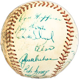1967/68 California Angels Team Signed Autographed Official Baseball With 28 Signatures Including Billy Herman & Bob Lemon Beckett BAS #AC98323