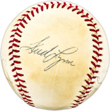 1970's MLB Stars & HOFer's Autographed Official AL Baseball With 7 Signatures Including George Brett & Mike Schmidt Beckett BAS #AC98325