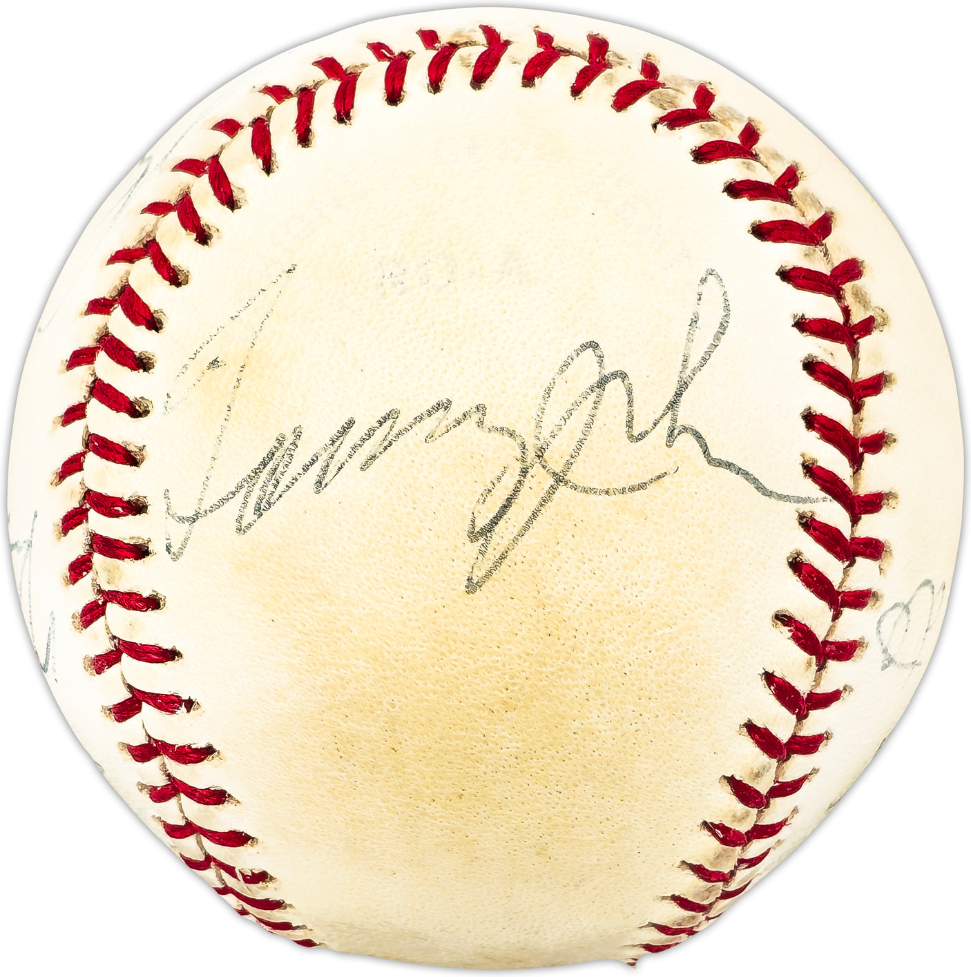 1970's MLB Stars & HOFer's Autographed Official AL Baseball With 7 Signatures Including George Brett & Mike Schmidt Beckett BAS #AC98325