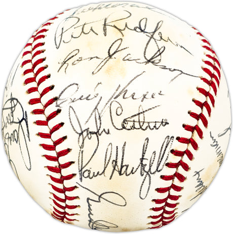 1997 Minnesota Twins Team Autographed Official AL Baseball With 25 Signatures SKU #225428