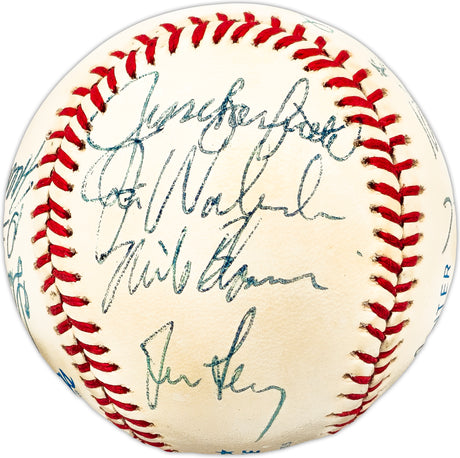 1990 New York Yankees Team Signed Autographed Official AL Baseball With 14 Signatures Including George Steinbrenner & Dave Winfield Beckett BAS #AC98332