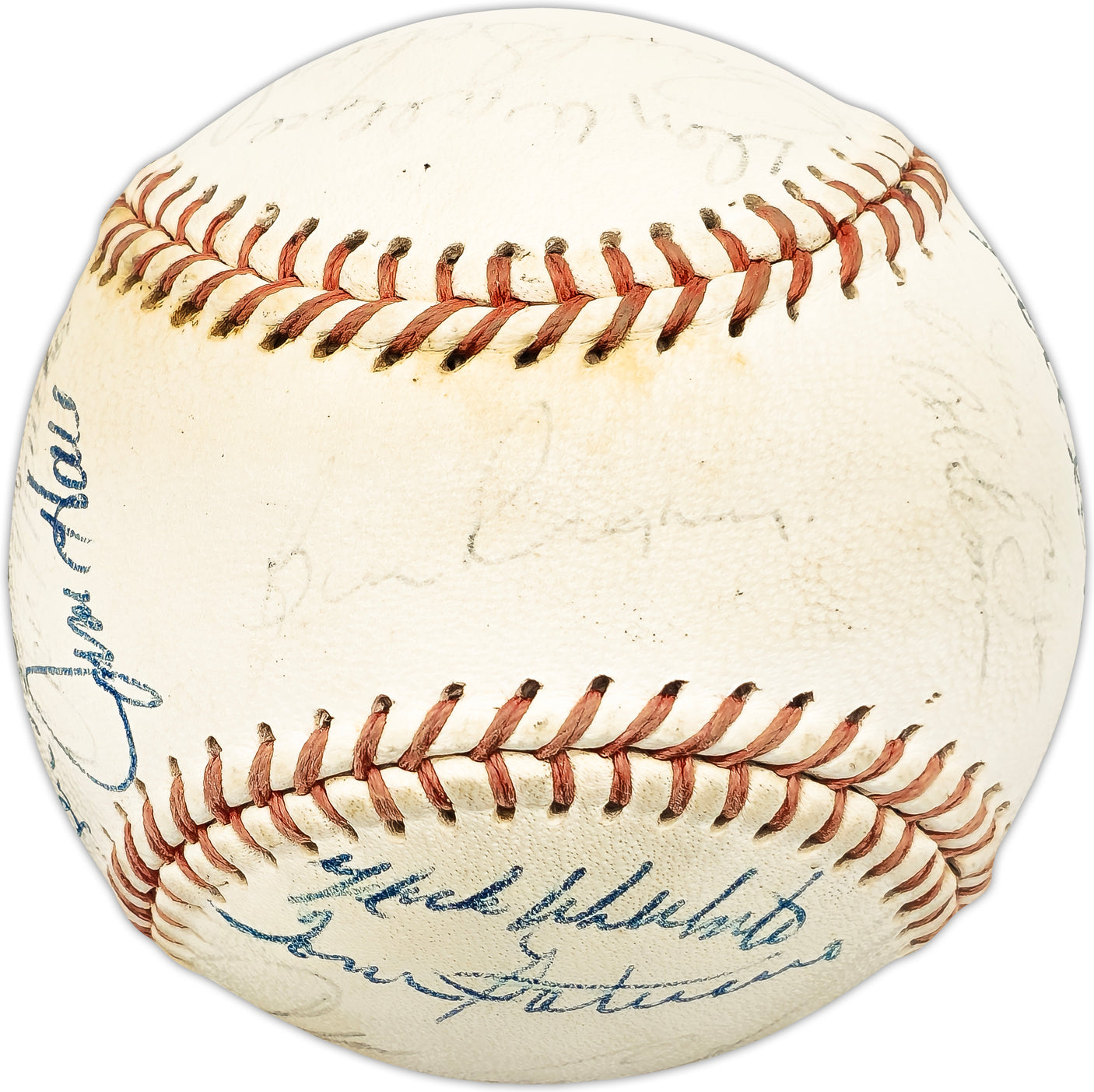 1967 California Angels Team Autographed Official Angels Logo With 25 Signatures Baseball SKU #225436