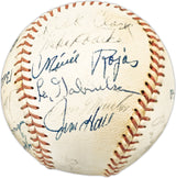 1967 California Angels Team Autographed Official Angels Logo With 25 Signatures Baseball SKU #225436