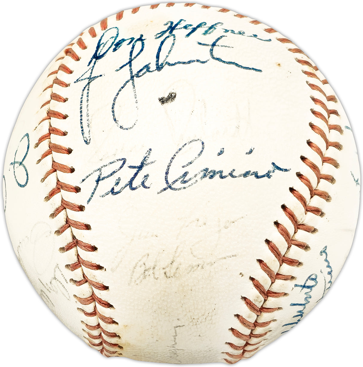 1967 California Angels Team Autographed Official Angels Logo With 25 Signatures Baseball SKU #225436