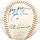1967 California Angels Team Autographed Official Angels Logo With 25 Signatures Baseball SKU #225436