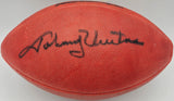 Johnny Unitas Autographed Official NFL Leather Football Baltimore Colts Beckett BAS #A75841