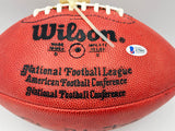 Johnny Unitas Autographed Official NFL Leather Football Baltimore Colts Beckett BAS #A75841