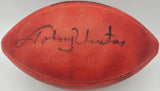 Johnny Unitas Autographed Official NFL Leather Football Baltimore Colts Beckett BAS #A75848