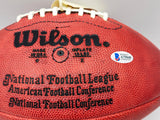 Johnny Unitas Autographed Official NFL Leather Football Baltimore Colts Beckett BAS #A75848