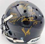 College Football's Best Heisman Winners Autographed Black Shutt Authentic Full Size Helmet With 23 Signatures Including Barry Sanders Steiner Holo #SS149845