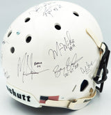 College Football's Best Heisman Winners Autographed White Shutt Authentic Full Size Helmet With 24 Signatures Including Barry Sanders Steiner Holo #SS149806