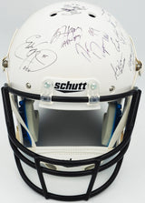 College Football's Best Heisman Winners Autographed White Shutt Authentic Full Size Helmet With 24 Signatures Including Barry Sanders Steiner Holo #SS149806