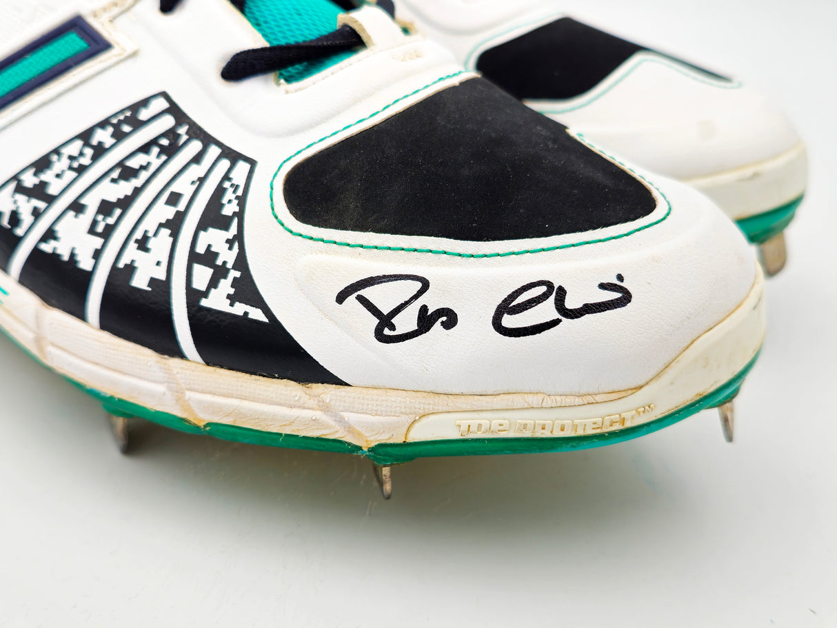 Robinson Cano Autographed Pair of Game Used Teal, White & Black New Balance Revlite Cleats Seattle Mariners PSA/DNA #7A96579 & 7A96580