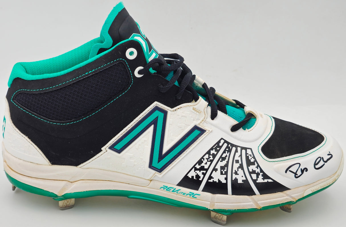 Robinson Cano Autographed Pair of Game Used Teal, White & Black New Balance Revlite Cleats Seattle Mariners PSA/DNA #7A96579 & 7A96580