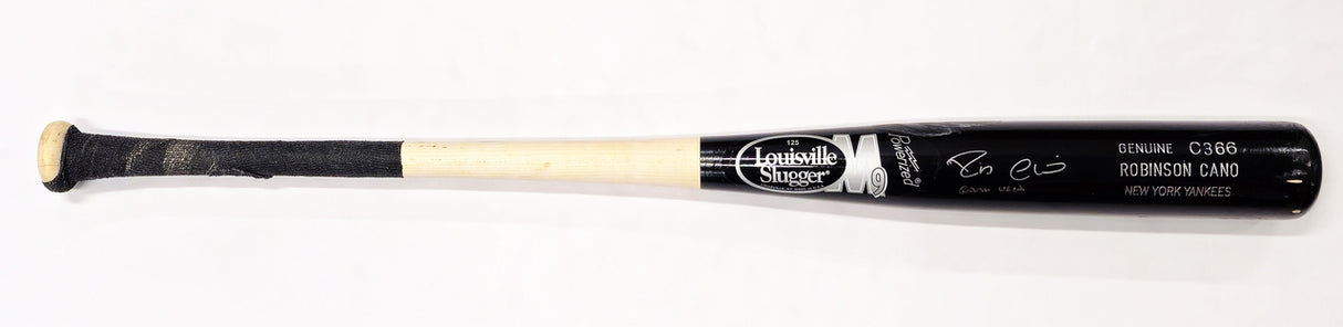 Robinson Cano Autographed Game Used Black Louisville Slugger TPX M9 Baseball Bat New York Yankees "Game Used" PSA/DNA #6A93974