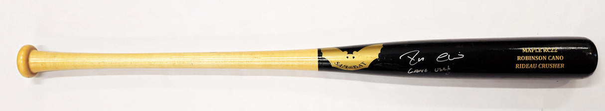 Robinson Cano Autographed Game Used Black SAM Baseball Bat New York Yankees "Game Used" PSA/DNA #6A93898