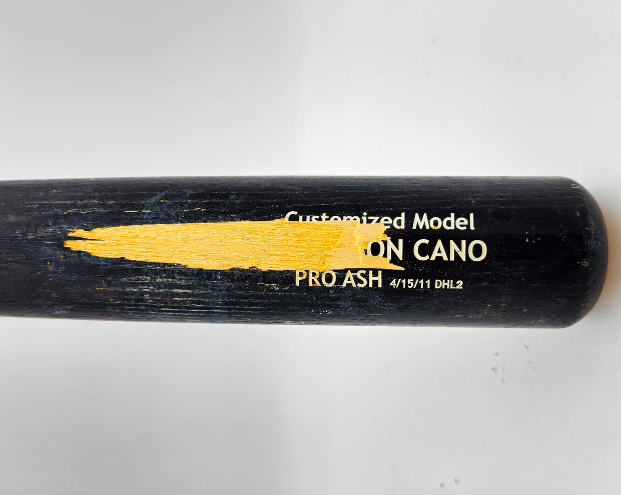 Robinson Cano Autographed Game Used Black Customized Baseball Bat New York Yankees "Game Used" PSA/DNA #7A96469