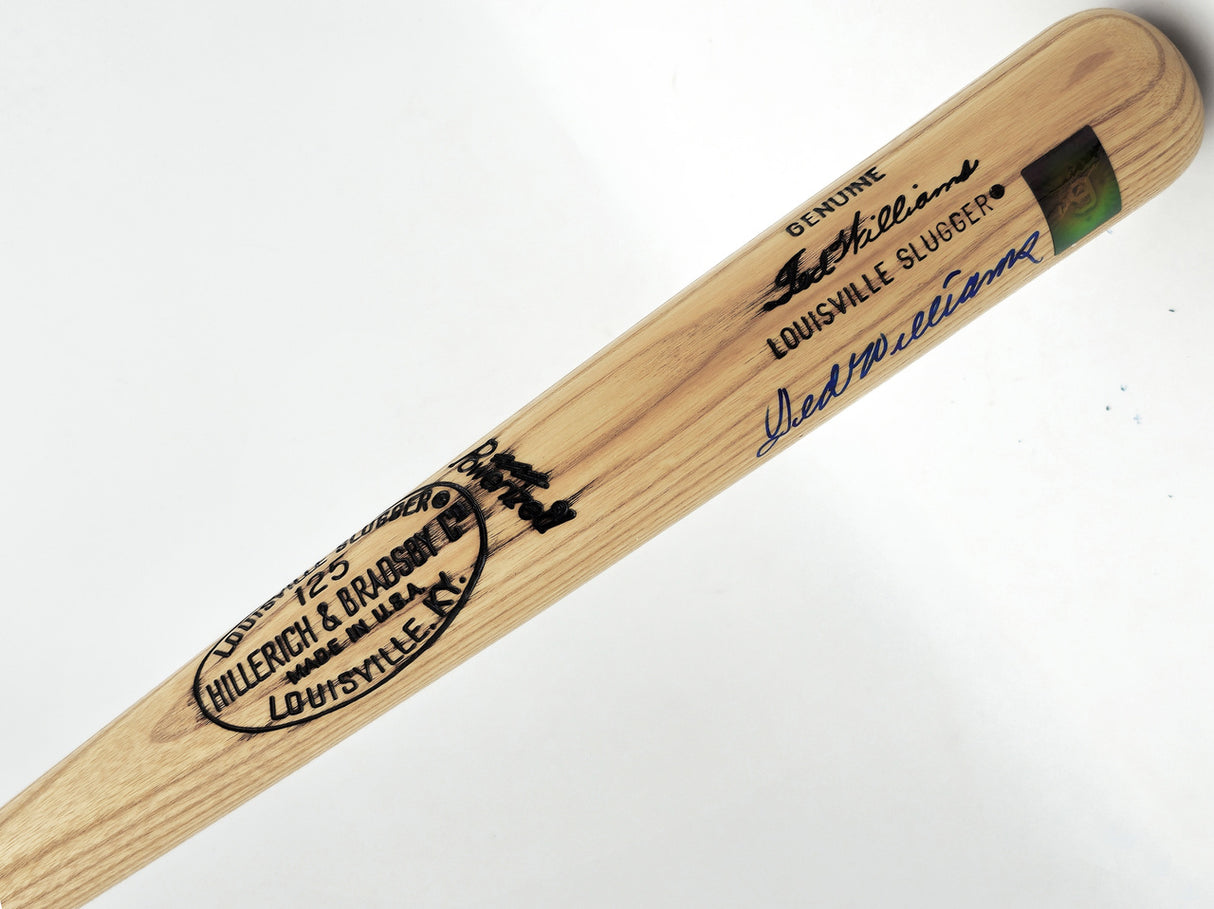 Ted Williams Autographed Blonde Louisville Slugger Player Model Baseball Bat Boston Red Sox Beckett BAS #A53605