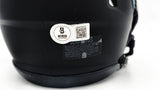Travis Etienne Autographed Jacksonville Jaguars Eclipse Black Speed Mini Helmet Beckett BAS Witness Stock #225126